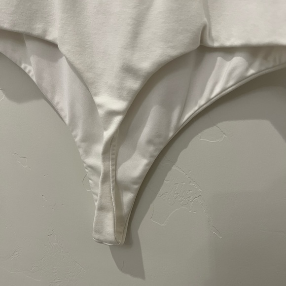 Privacy Please Bara Bodysuit in White Low Back Bodysuit sz Small - Picture 7 of 7